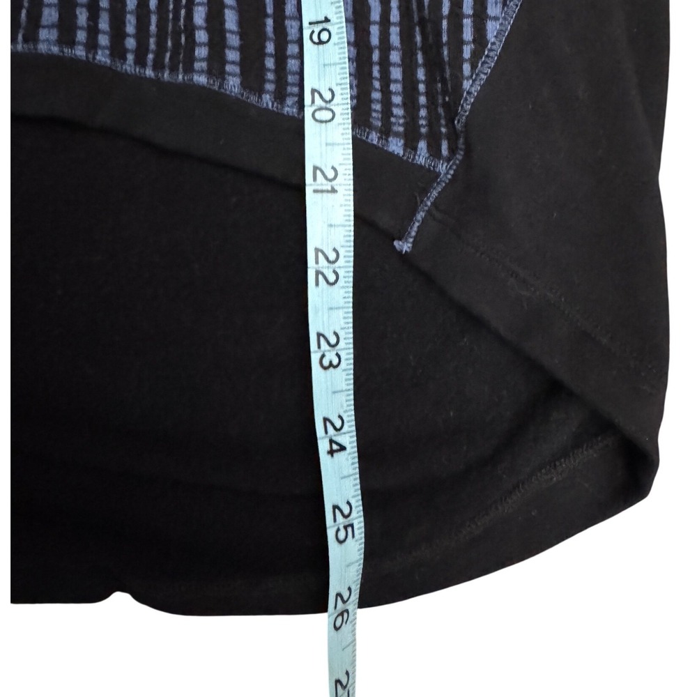 Capote Hi-Low Textured Sweater Black Blue Size Small Boho Oversized - Picture 6 of 7